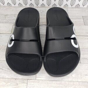 Oofos OOahh Sport Recovery Unisex Black Slip On Sandals M Sz 7 W Sz 9 EU40